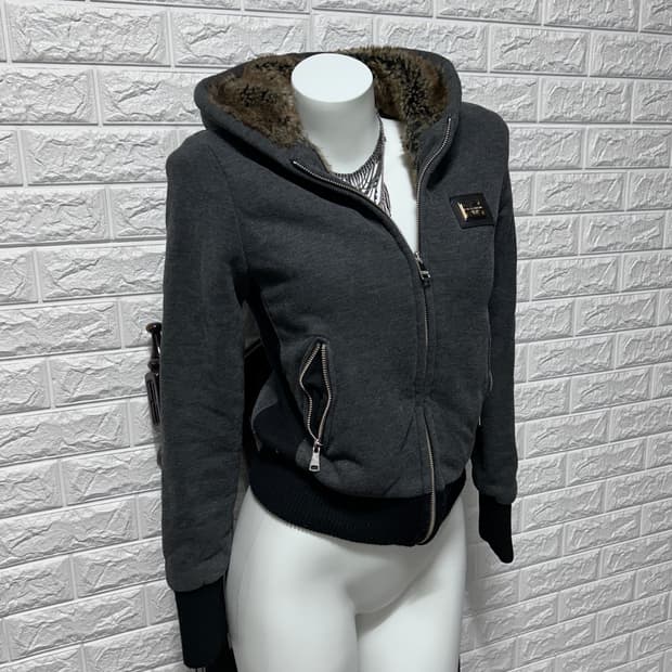 돌체앤가바나 울프조 퍼 후드 자켓