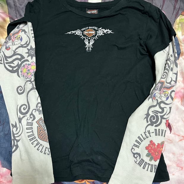 할리데이비슨 레이어드 타투 롱슬