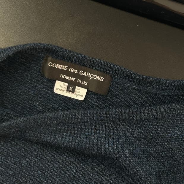 꼼데가르송 옴므 플러스 울 니트 네이비