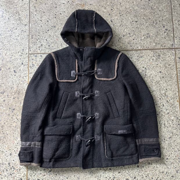 [XL] Diesel 디젤 울 후드 더플 코트 자켓