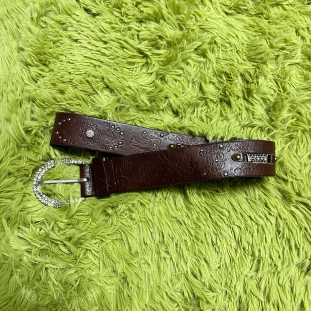 빈티지 웨스턴 레더 벨트