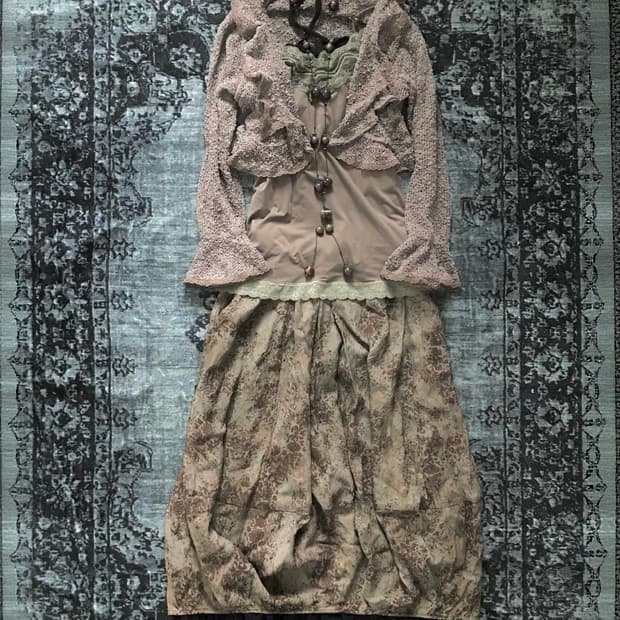 6p 빈티지 그런지 페어리 모리걸 모카무스 무드 코디set