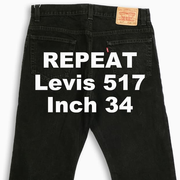 빈티지 리바이스 517 흑청 블랙진 34 인치 LV51736184