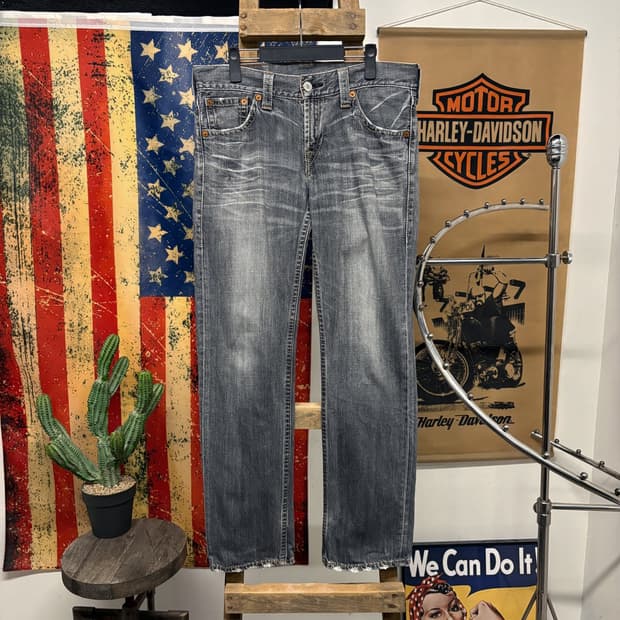 00s 리바이스 502 아카이브 유즈드페이드 로우라이즈 데님팬츠 N391