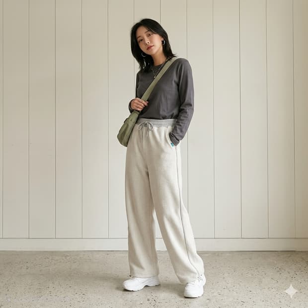 인스턴트펑크 와이드 스웨트 팬츠