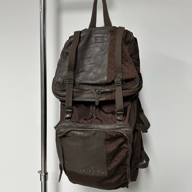 00s 디젤 레더 백팩