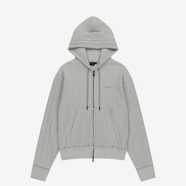 아캄 AAKAM Knitted Zip-up Hoodie (Ivory)