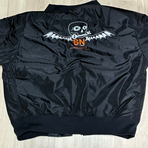 Gu 언더커버 페이크레더 리버시블 블루종 xl