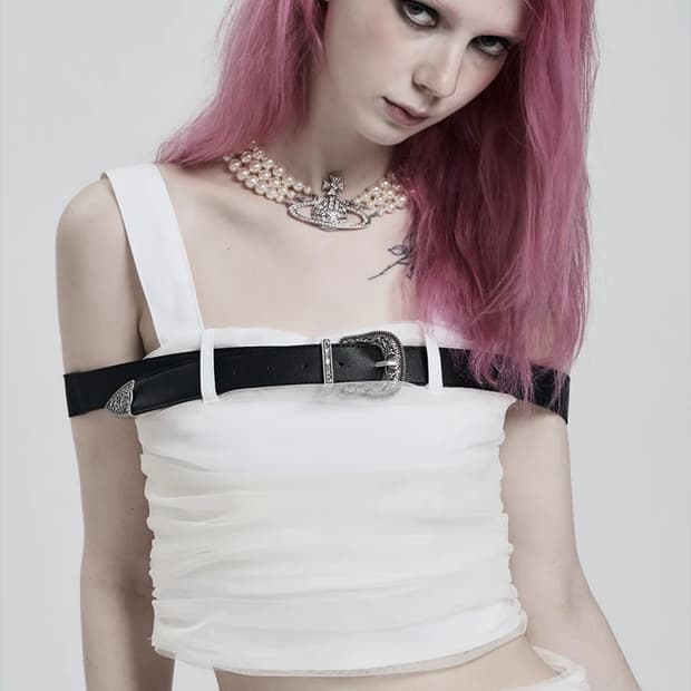 일리오 CREAM BELTED LACE TOP 벨트 레이스 탑 1