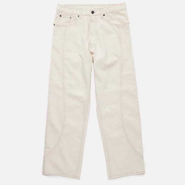 새상품(S) 언어펙티드 트랙 데님팬츠 에크루