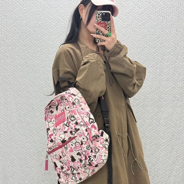잔스포츠 00's 하트패턴 키치유니크 핀터감성 백팩 C08517