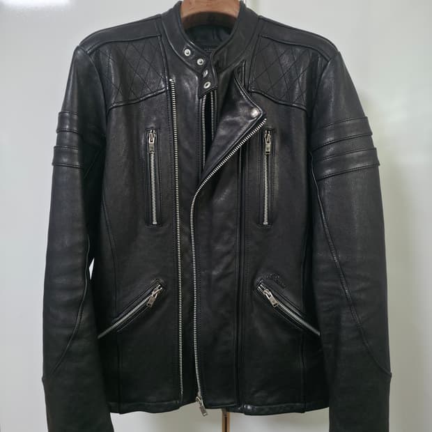 [L/100] 게스 남성 양가죽 라이더 자켓