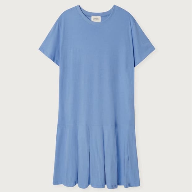 페스토 JERSEY PLEATS DRESS EARTH BLUE