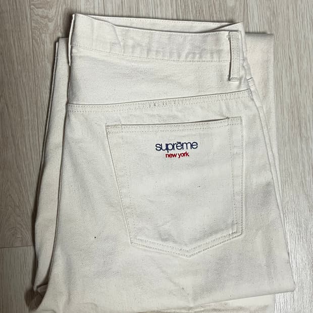 슈프림 배기진 진 내추럴 34