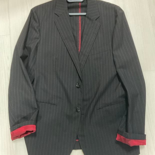 꼼데가르송 옴므 레드 스티치 자켓