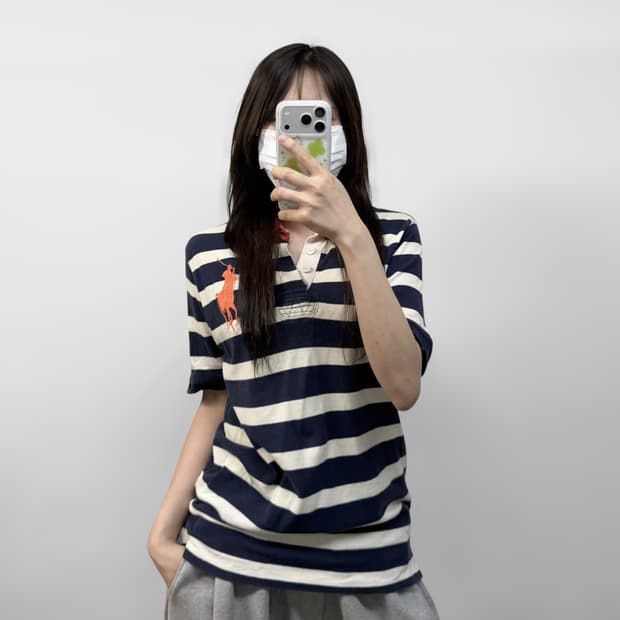 폴로 랄프로렌 빅포니 스트라이프 카라티