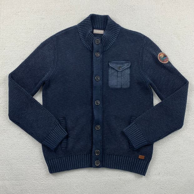 나파피리 원포켓 니트 가디건 네이비