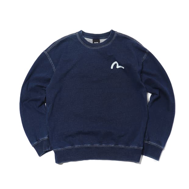 EVISU 인디고 시그니처 로고 맨투맨 size S