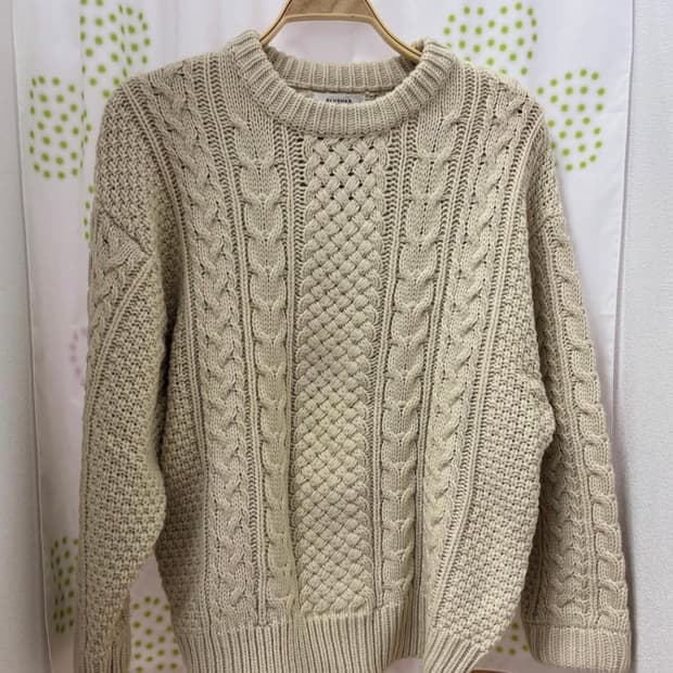 빈티지꽈배기니트 아이보리