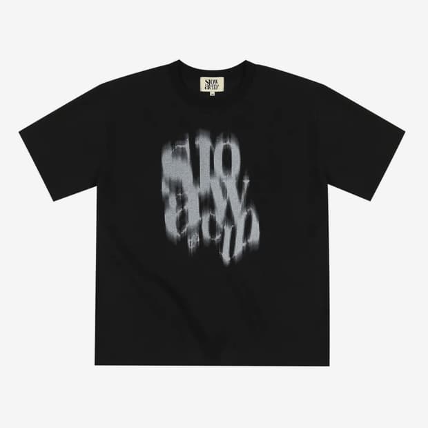 슬로우애시드 검정 반팔