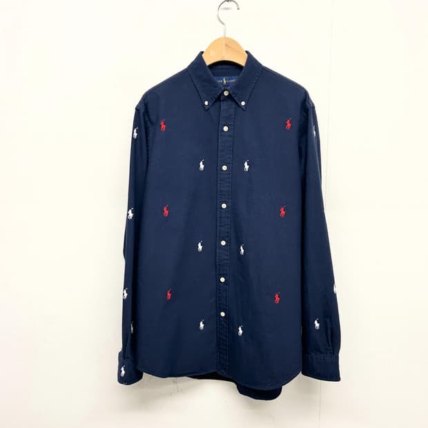 폴로 랄프로렌 네이비 멀티컬러 포니 셔츠