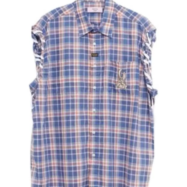 마틴로즈 슬리브 레이스 디테일 코튼 셔츠 오버사이즈XS