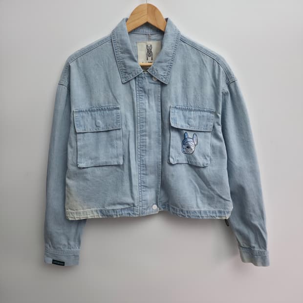 [free] 새상품 라이프워크 데님 크롭 자켓