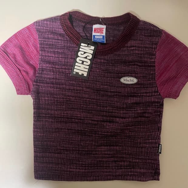 미스치프 크롭 반팔