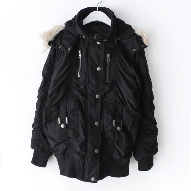 shirring snap hood padding