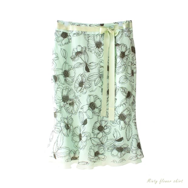 민티 플라워 스커트 🍏