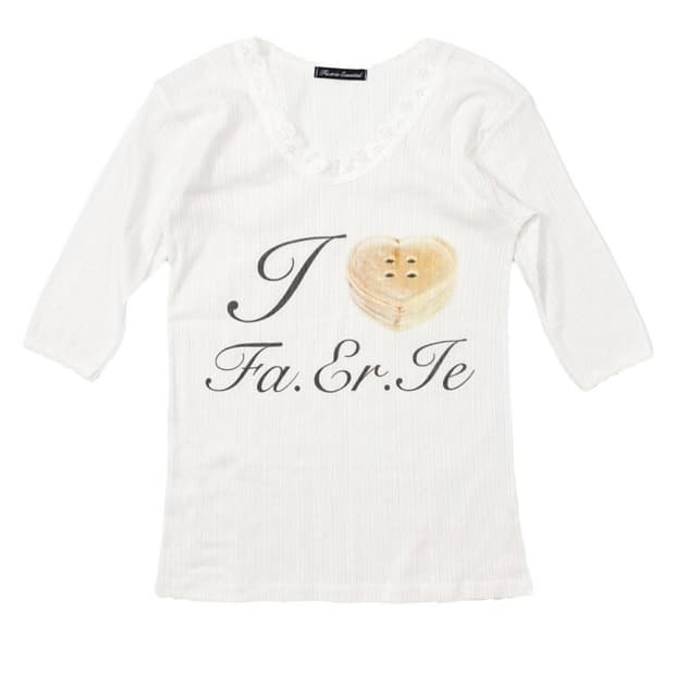  급처) 샵페어리 fa.er.ie lace T-shirt (ivory)