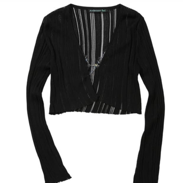 앤더슨벨 ALENA CLEAR STRIPE CARDIGAN atb744w