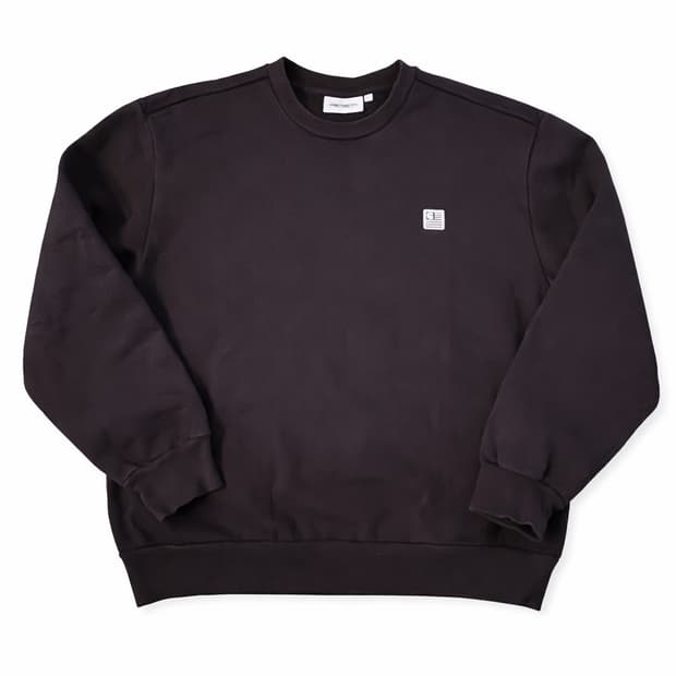 칼하트 wip 스테이트 패치 맨투맨 블랙