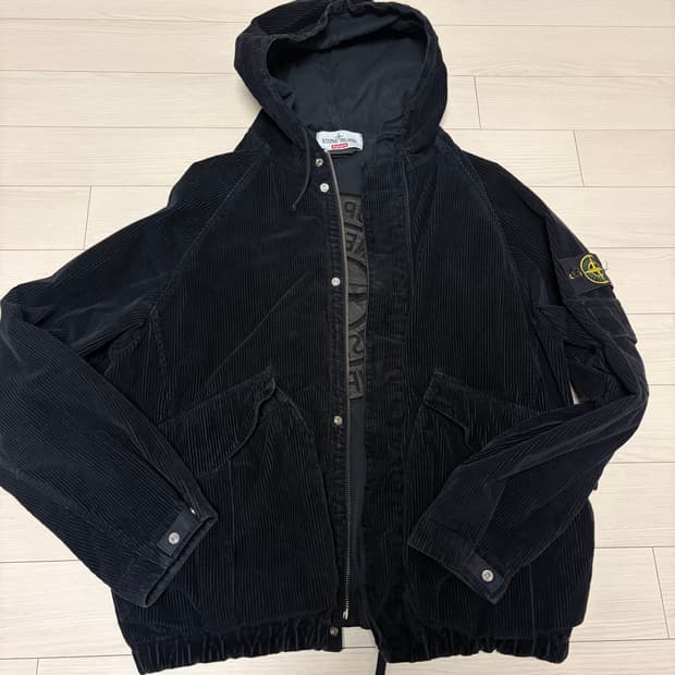 슈프림 스톤아일랜드 코듀로이 자켓 블랙