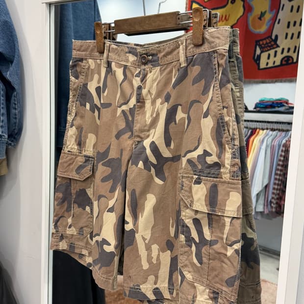 00s Izod 아이조드 밀리터리 카모 카고 쇼츠 (32inch)