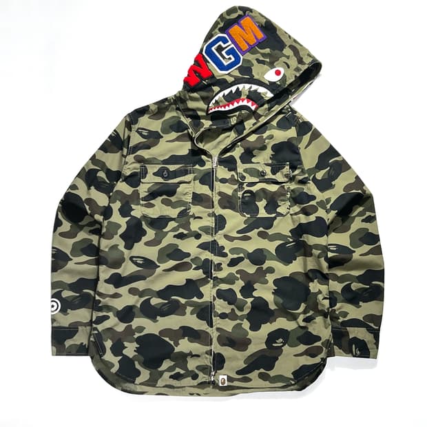 Bape Shark Hoodie Zip up Shirt Jacket