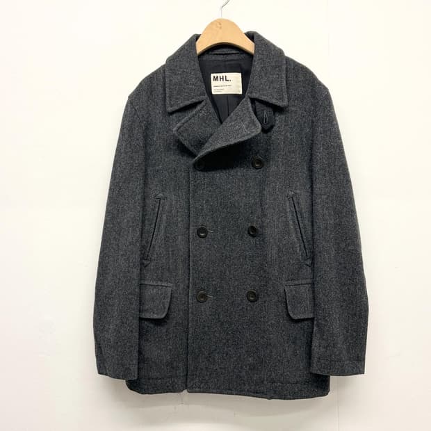 MHL. 마가렛호웰 그레이 피코트 더블 코트
