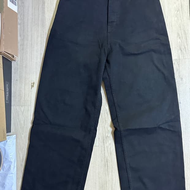 [S] 발렌시아가 라지 배기 팬츠 블랙
