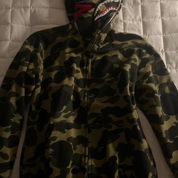 베이프 샤크 후드집업 녹계