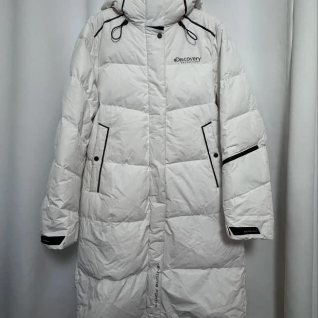 디스커버리 화이트 롱패딩