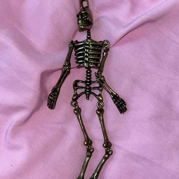 희귀 해골 비즈 롱 목걸이💀