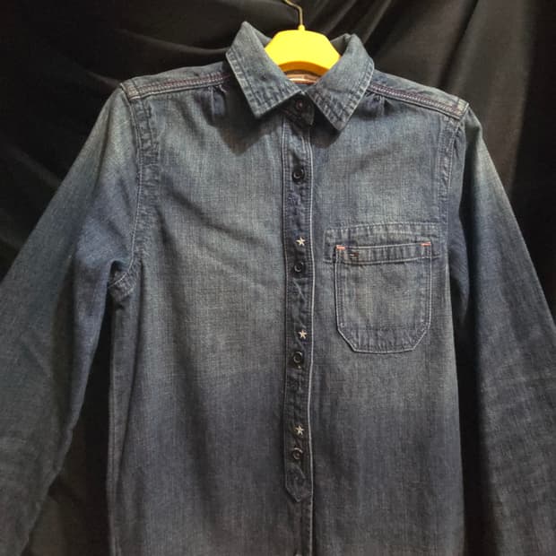 타미힐피거 데님 빈티지 셔츠