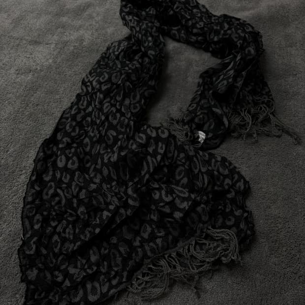 Vintage V-kei,punk leopard muffler