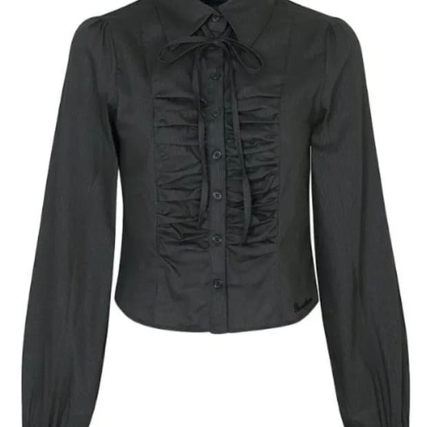 페인오어플레져 엘린 셔링 셔츠 차콜