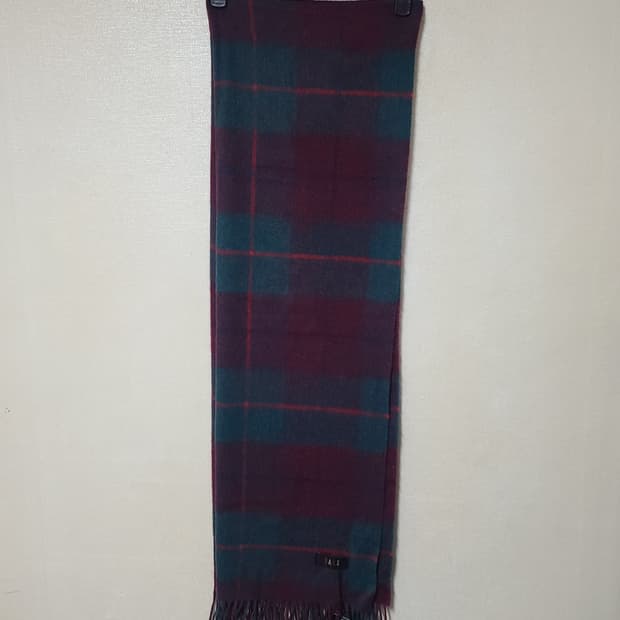 새상품 닥스 체크 울 머플러