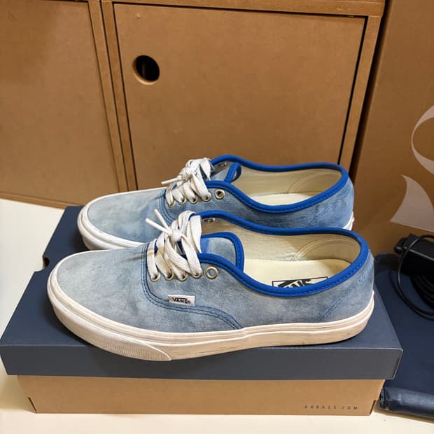 반스 어센틱 피그스킨 블루 270 