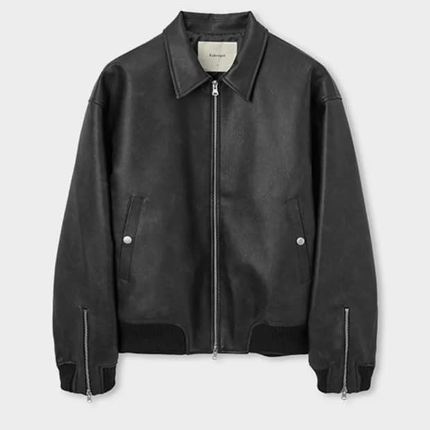 파브레가 바드 레더 봄버 자켓