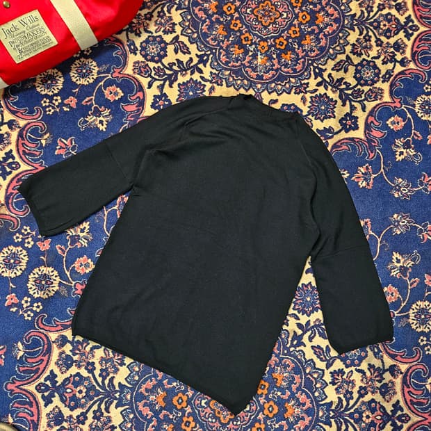 질샌더(Jilsander) 7부 베이직 디테일 간절기 니트 40 size