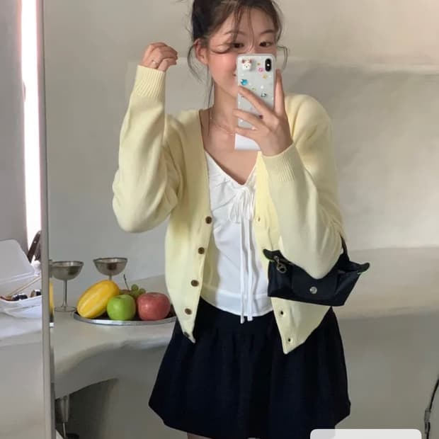 피터앤웬디 포근 울 가디건 레몬