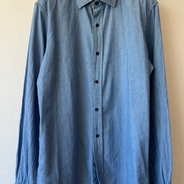 마시모뚜띠 남성 중청 데님긴팔셔츠 
